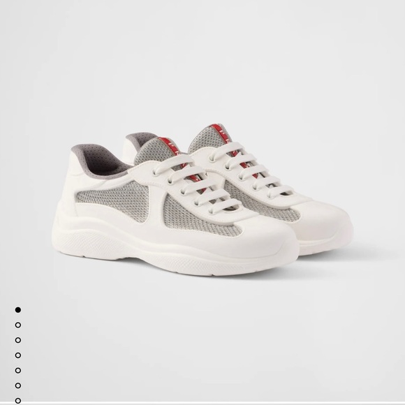 Prada Women's Sneakers in White and Gray - Picture 1 of 8